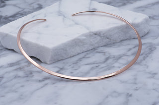 Pink gold choker