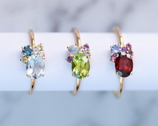 Cluster gemstone jewelry