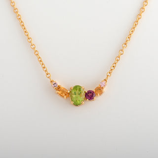 Peridot cluster necklace Caterina