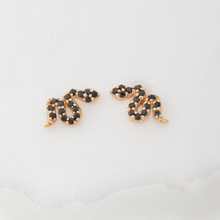 Verta Black Sapphire Earrings - Minette 
