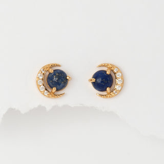 Lapis Lazuli and White Zircon earrings Astrid