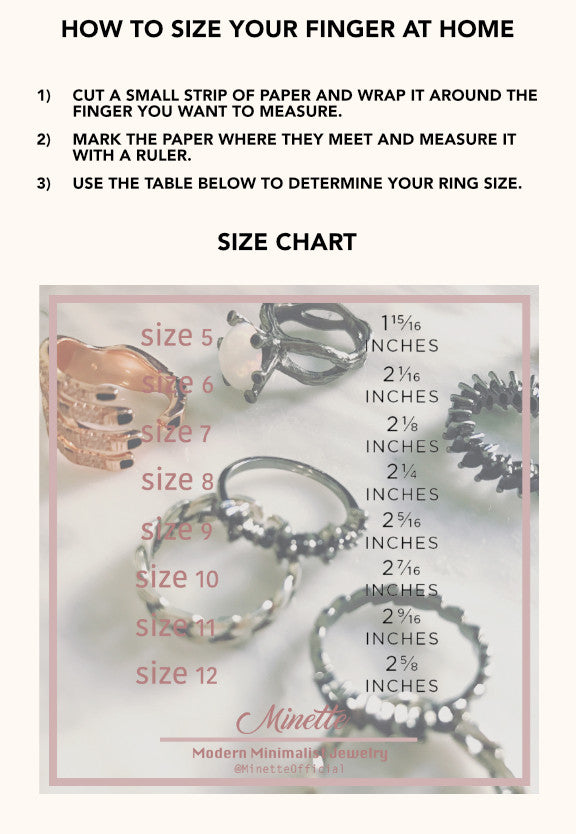 How to measure your finger – Minette