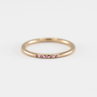 Pink Sapphires on Gold Ring Ariana