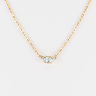 Aquamarine Yellow Gold Necklace Teaghan