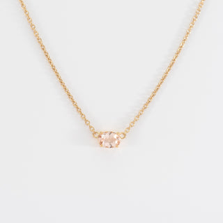 Morganite Yellow Gold Necklace Beth