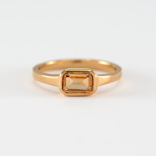 Citrine Gold Ring Bree front view