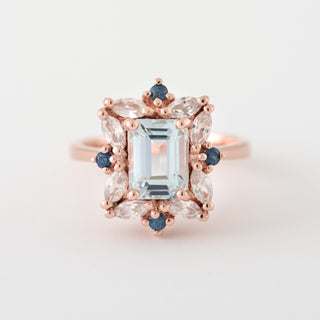 Sielle Aquamarine Cluster band front view