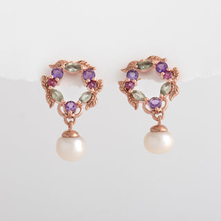 Penelope rose gold dangle earrings