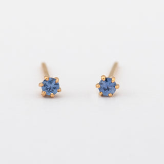 Blue Sapphire and Zircon Earrings Esther Sapphire only