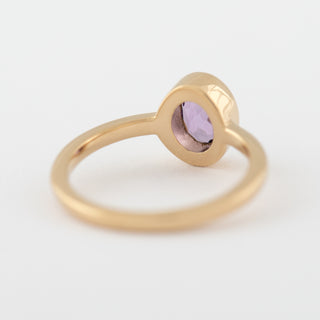 Amethyst Gold Ring Amor back view