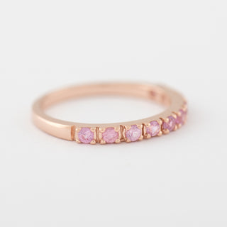 Pink Sapphire Rose Gold ring Hana side View