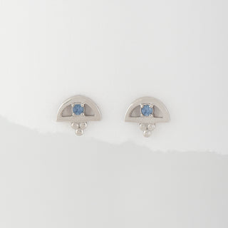 Blue Sapphire white gold earrings Lucia