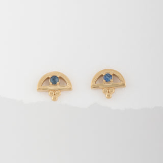 Blue Sapphire yellow gold earrings Lucia