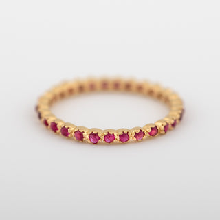 Ruby Gold Vermeil Ring Era front view