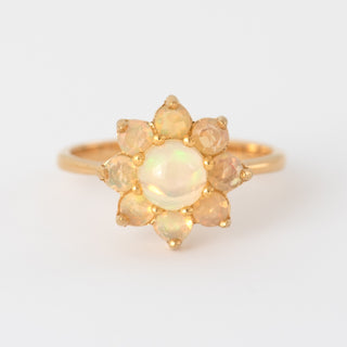 Opal flower gold ring Delilah