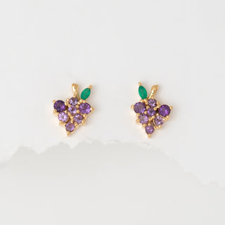 Amethyst and Green Agate cluster earrings Molly
