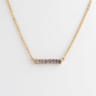 Tanzanite Gold Bar Necklace