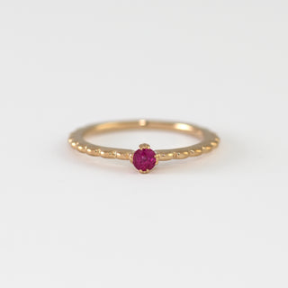 Levia Ruby on yellow gold ring 