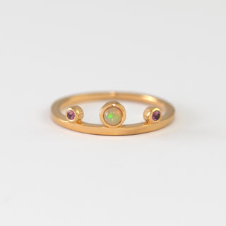 Sherlyn Opal and Tourmaline Gold Ring