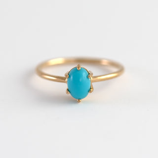 Turquoise on Gold ring Tryst