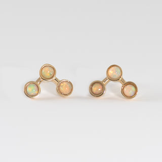 Tri Opal stud earrings Luna